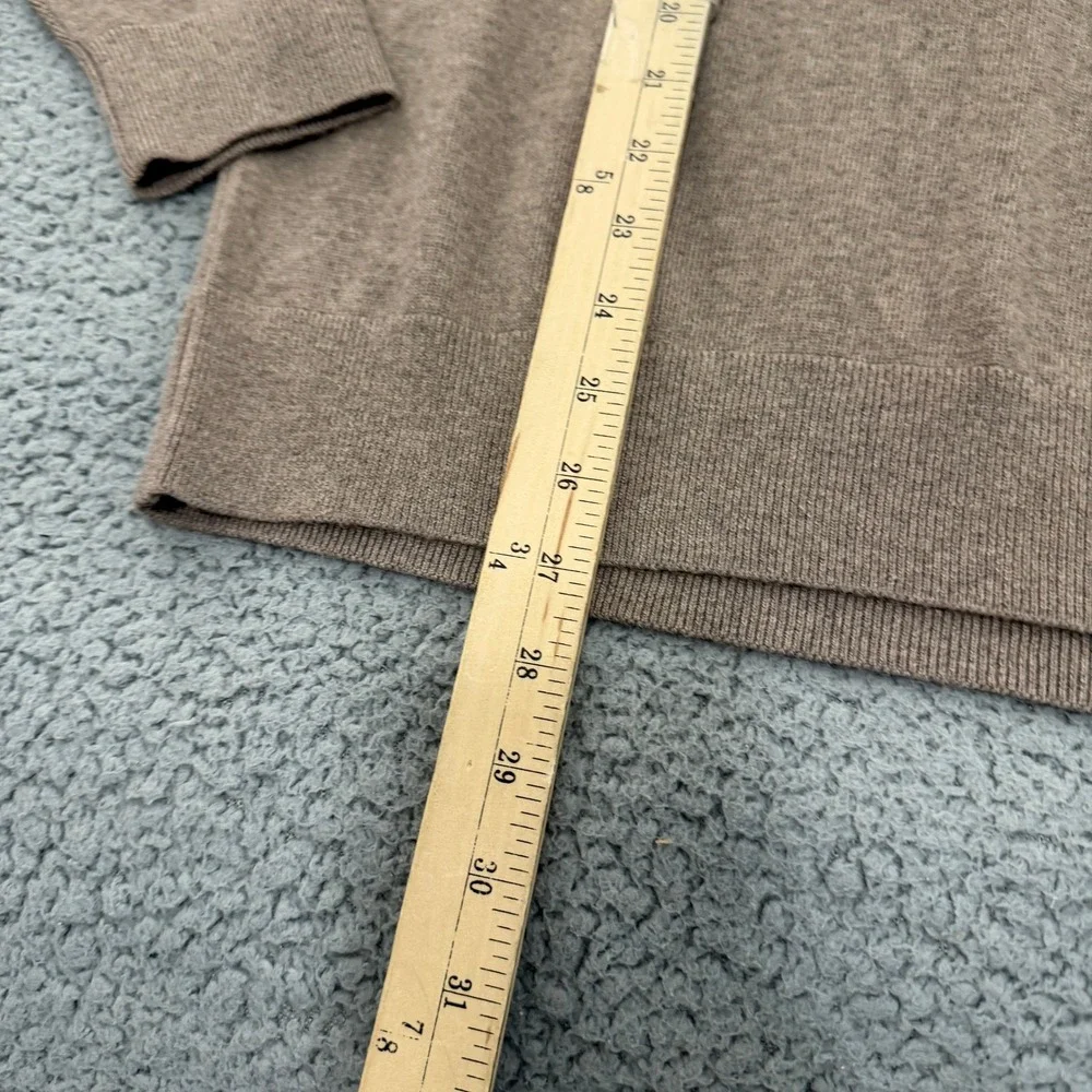 Banana Republic Sweater Mens Medium Italian Merino Wool Crewneck Taupe Brown